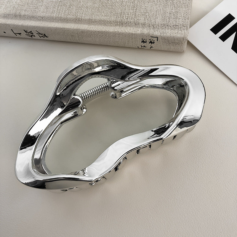 Women's Irregular Alloy Hair Claws and Silver Shark Clips