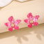 Simple Flower Alloy and Acrylic Earrings for Women