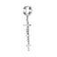 Fashion Titanium Steel Cross Chain Tassel Drop Earrings