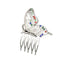 Retro Diamond Pearl Leaf Hair Comb Clip