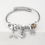 Y2K Swan Shell Stainless Steel Beaded Bracelet