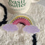 Women's Rainbow Acrylic Hair Claw Clip - Cute Cloud Graffiti Design