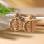 Bohemian Rattan Circle Braid Straw Drop Earrings for Vacation