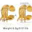 Elegant Butterfly Zircon 18k Gold Plated Copper Ear Cuffs