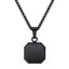 Retro Black Geometric Titanium Steel Pendant Necklace for Men