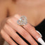 Korean Style Rhinestone Teardrop Adjustable Open Ring for Women