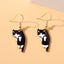 Cartoon Cat Alloy Clip-On Earrings for Girls