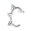 C Shape Stainless Steel Lip Studs and C-Type Lip Rings - Hip Hop Piercing Jewelry