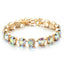 Elegant Geometric Copper Zircon Crystal Bracelet