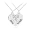 Fashion Wild Heart-Shaped Diamond Stitching Necklace for Women