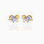 Retro Animal Head Gold Plated Zircon Copper Stud Earrings - Unique Design Series