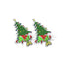 Cute Cartoon Christmas Hat Christmas Tree Arylic Epoxy Christmas Women'S Earrings 1 Pair