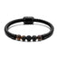 Fashion Multicolor Natural Stone Leather Bracelet with Stainless Steel Magnetic Clasp