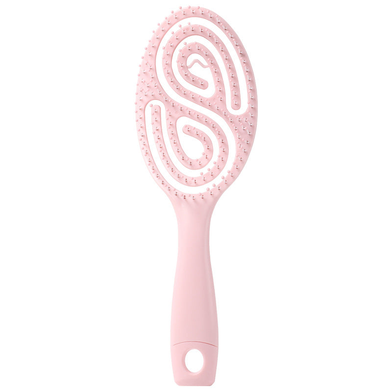 Simple Classic Solid Color Plastic Hairdressing Comb for Women - Fluffy Styling and Curling