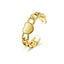 New Fashion Adjustable 14k Gold Plated Stainless Steel Ring for Women