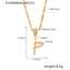 18K Gold Plated Titanium Steel Cursive Letter Pendant Necklace with Zircon Accents