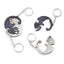 Modern Animal Metal Couple Keychain Set