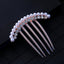 Women's Color Block Alloy Zircon Rhinestone Hair Comb Clip Ornament