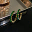 Retro Rhinestone Geometric Earrings Fashion Exquisite Earrings Wholesale