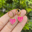 Creative Heart-shaped Smiley Face Ear Clip Earrings