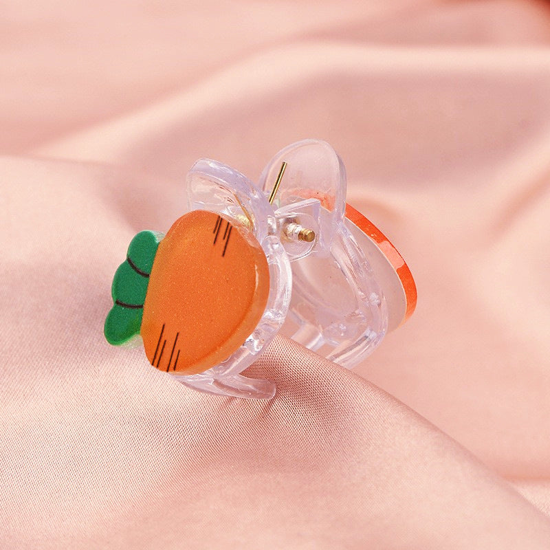 Cute Acrylic Fruit Stripe Hair Claw for Kids