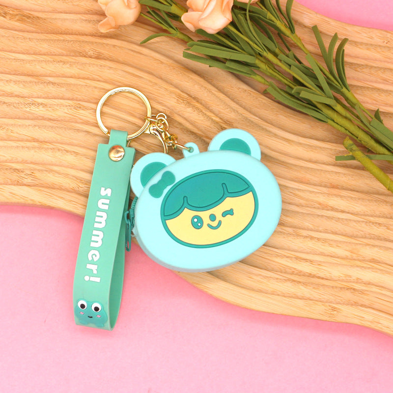 Cute Animal Silicone Keychain and Pop Bubble Coin Purse for Kids