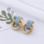 Simple Style Round Stainless Steel Enamel Plating Earrings Ear Studs