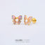 Heart Shape Snake & Butterfly Zircon Titanium Steel Lip and Ear Stud