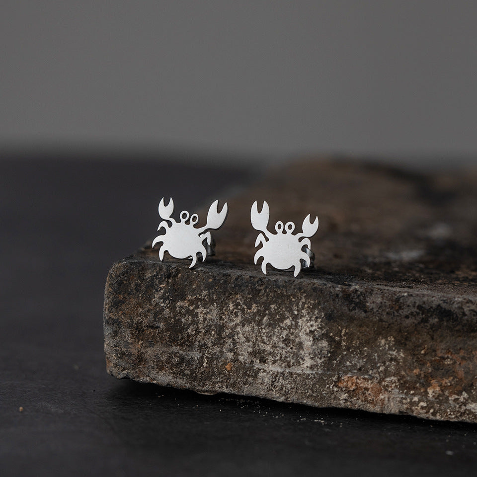 Simple Stainless Steel Animal Earrings Wholesale