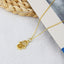 Retro Heart Cross Stainless Steel Gold-plated Zircon Necklace