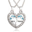 Fashion Wild Heart-Shaped Diamond Stitching Necklace for Women