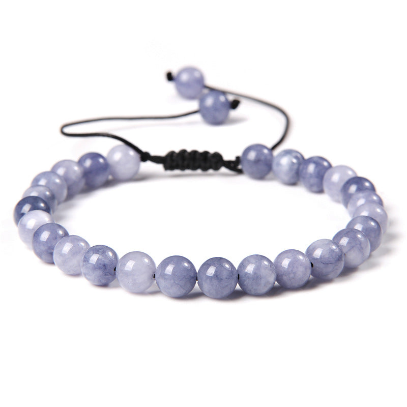 Ethnic Natural Stone Agate Beaded Adjustable Yoga Bracelet