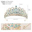 Retro Luxury Zircon Inlay Crown with Colored Diamonds for Brides and Performances