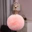 Fashion Faux Rabbit Fur Pom Pom Keychain Accessory 8cm