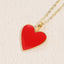 Elegant Heart Shape 14k Gold Plated Brass Pendant Necklace