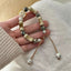 Retro Ethnic Ceramic Star and Bamboo Butterfly Bracelets Set