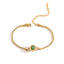 18K Gold Plated Turquoise Stainless Steel Bracelet - European and American Style