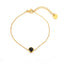 Elegant 18K Gold Plated Stainless Steel Bracelet with Inlaid Rhinestones