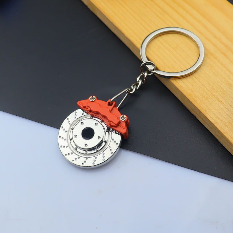 Simple Style Car Wheel Metal Keychain with Automotive Tool Charms