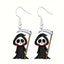 1 Pair Halloween Cartoon Character Acrylic Drop Earrings