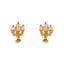 1 Set Artistic Geometric Candle and Cartoon Cup 18K Rose Gold Plated Zircon Inlay Ear Studs