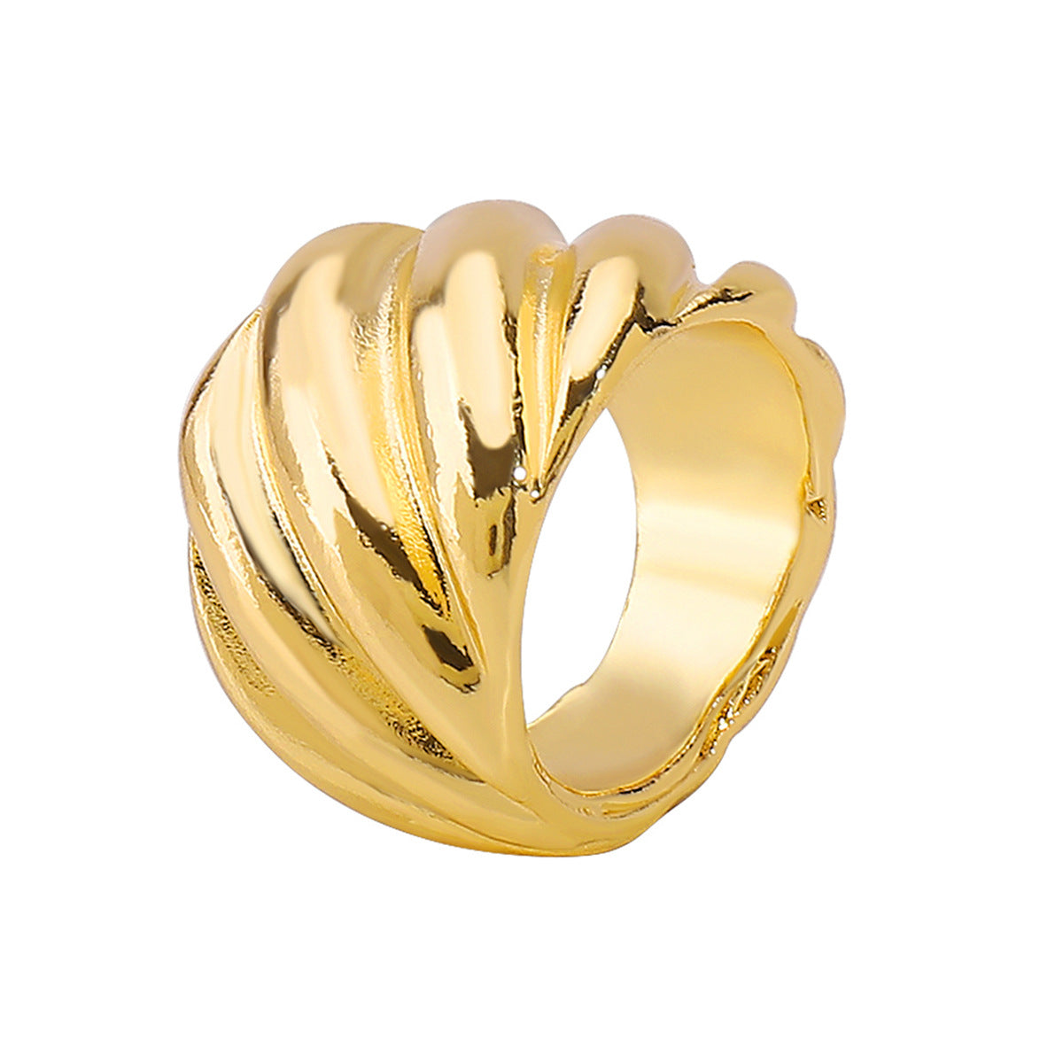 Elegant Retro Alloy Women's Wave Pattern Ring