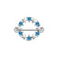 Exaggerated Punk Heart Shape Zircon Rhinestone Chest Ring Jewelry