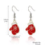 Fashion Christmas Tree Santa Claus Snowflake Alloy Inlay Rhinestones Women'S Ear Studs