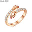 Simple Style Stainless Steel Open Hug Ring - 18k Gold Plated Couple Jewelry