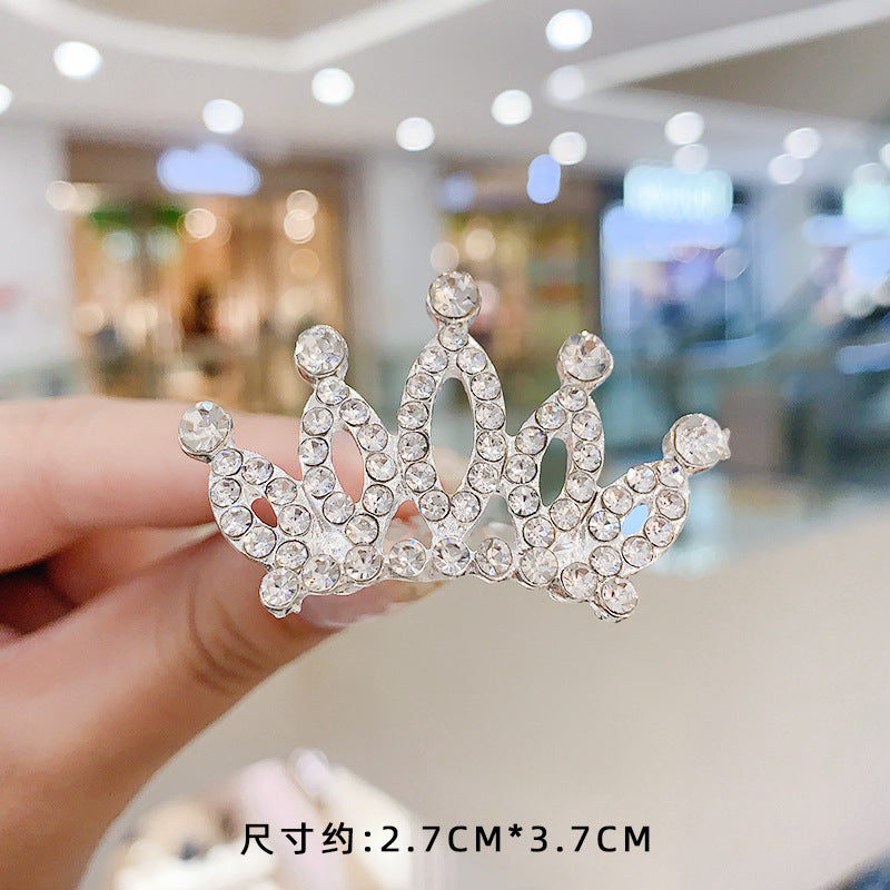 Children's Geometric Pearl Alloy Crown Hair Comb