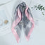 Women's Floral Satin Silk Square Scarf 60x60cm