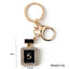 Fashion Rhinestone Perfume Bottle Keychain Pendant for Women