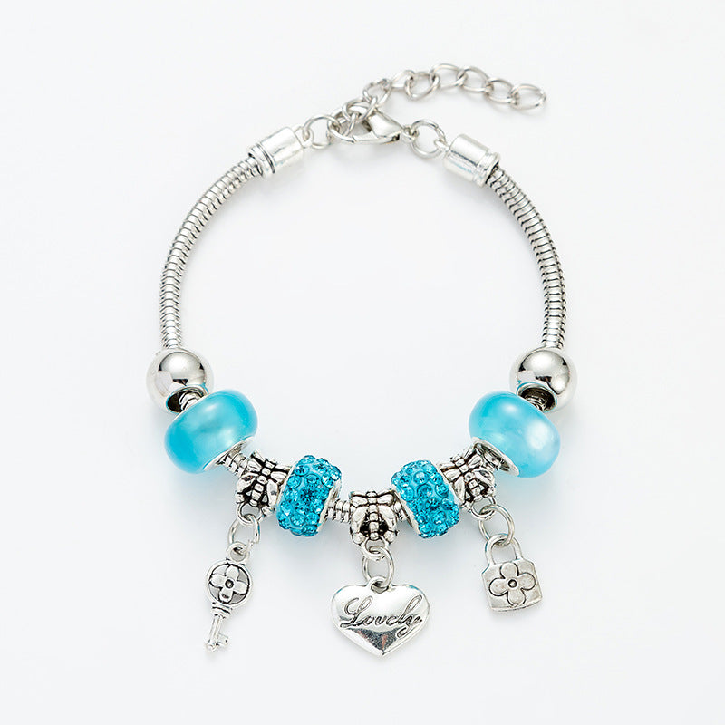 Sweet Heart Bohemian Beaded Charm Bracelet Set