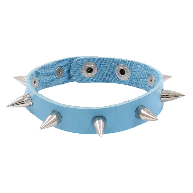 Rock Punk Style Spiked PU Leather Unisex Wristband Bracelet